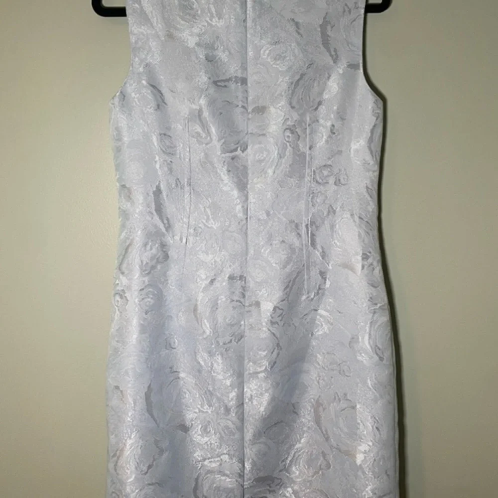 TAHARI ASL Jacquard Silver Blue Sleeveless Dress and Blazer Jacket-Size 10 NWT‎ - Picture 10 of 11